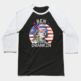 Ben Drankin 4th of July Vintage Baseball T-Shirt